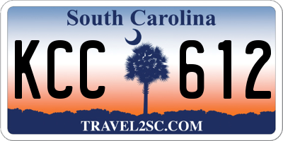 SC license plate KCC612