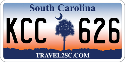 SC license plate KCC626
