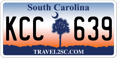 SC license plate KCC639