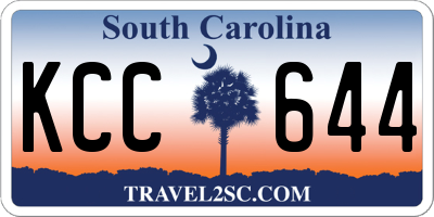 SC license plate KCC644