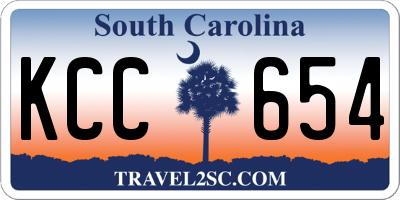 SC license plate KCC654