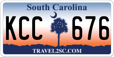 SC license plate KCC676