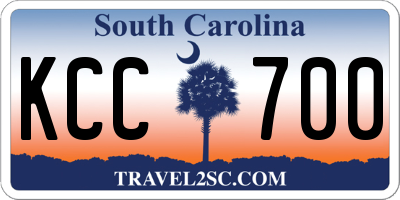 SC license plate KCC700