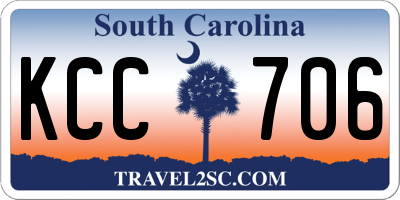 SC license plate KCC706