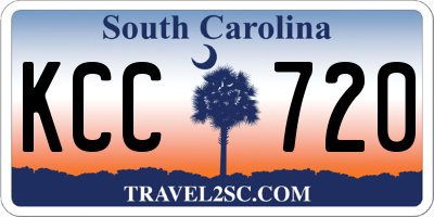 SC license plate KCC720