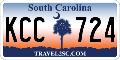 SC license plate KCC724