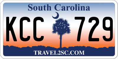 SC license plate KCC729