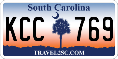 SC license plate KCC769