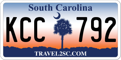 SC license plate KCC792