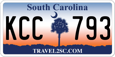 SC license plate KCC793