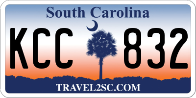 SC license plate KCC832