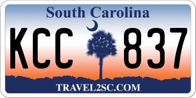 SC license plate KCC837