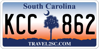 SC license plate KCC862