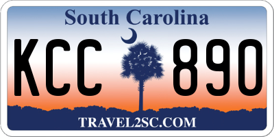 SC license plate KCC890