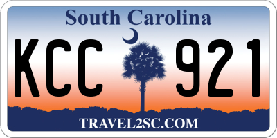 SC license plate KCC921