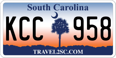 SC license plate KCC958