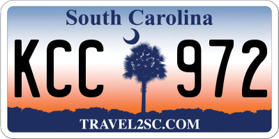 SC license plate KCC972