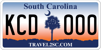 SC license plate KCD000