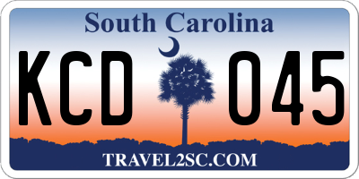 SC license plate KCD045