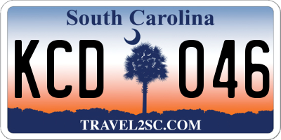 SC license plate KCD046