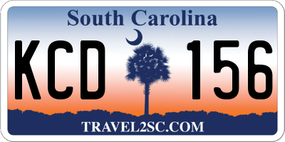 SC license plate KCD156