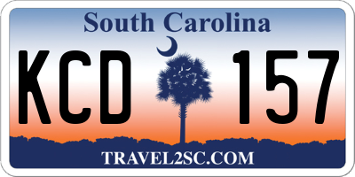 SC license plate KCD157