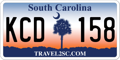 SC license plate KCD158