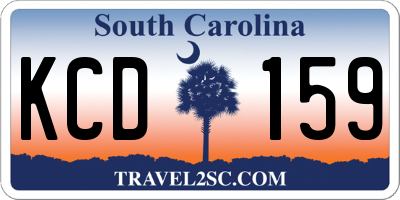 SC license plate KCD159