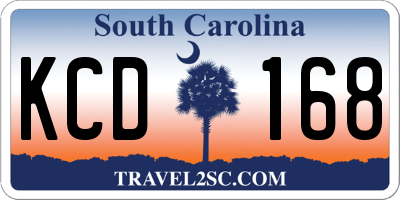 SC license plate KCD168
