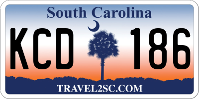 SC license plate KCD186