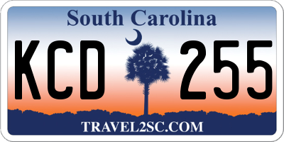 SC license plate KCD255