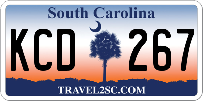 SC license plate KCD267