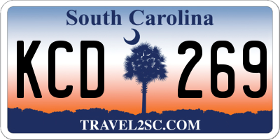 SC license plate KCD269