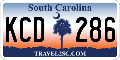 SC license plate KCD286