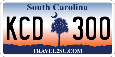 SC license plate KCD300