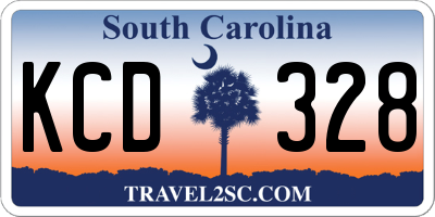 SC license plate KCD328