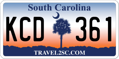 SC license plate KCD361