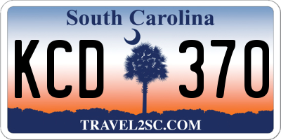 SC license plate KCD370