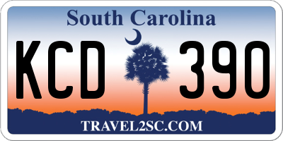 SC license plate KCD390