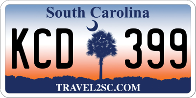 SC license plate KCD399