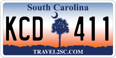 SC license plate KCD411