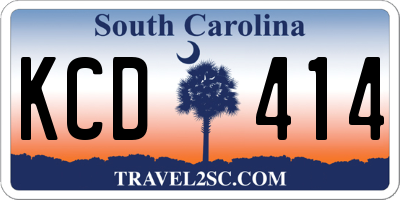 SC license plate KCD414