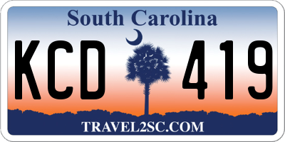 SC license plate KCD419