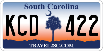 SC license plate KCD422