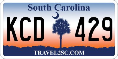 SC license plate KCD429