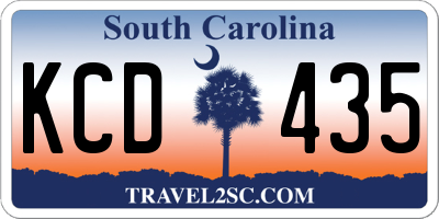 SC license plate KCD435