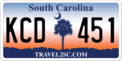 SC license plate KCD451