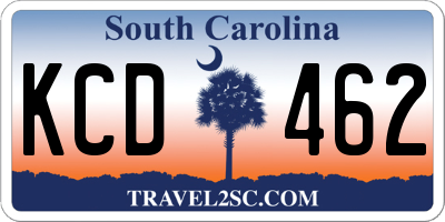 SC license plate KCD462