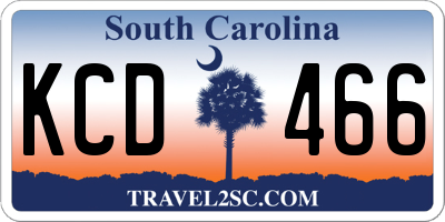 SC license plate KCD466