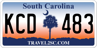 SC license plate KCD483